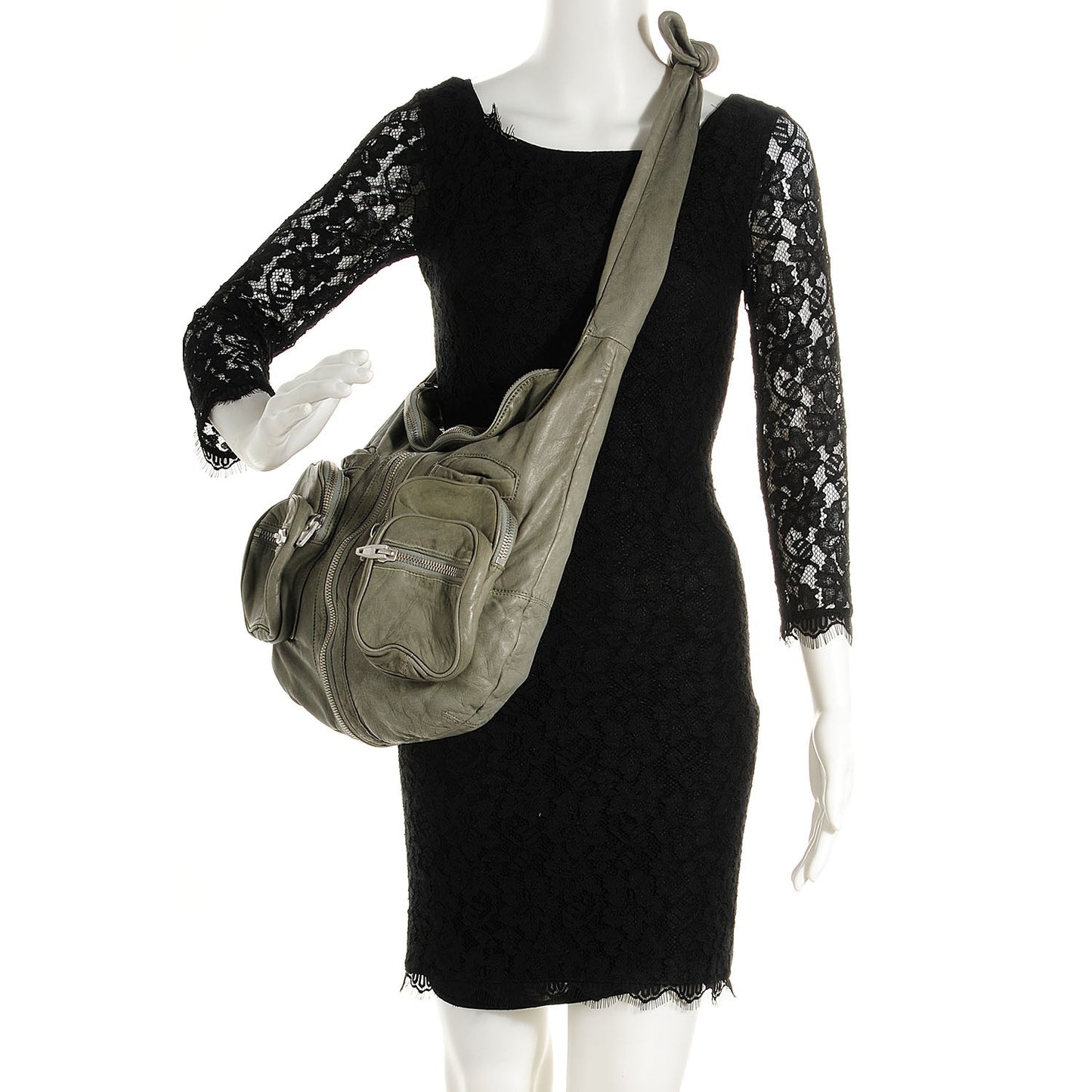 Lambskin Donna Hobo Green