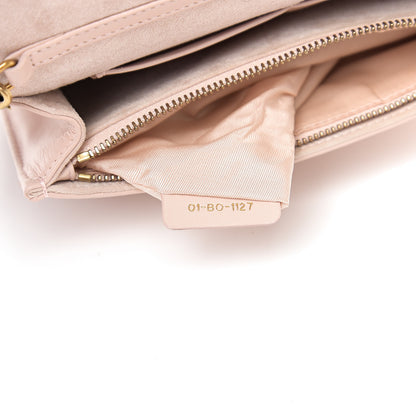 Christian Dior Lambskin Cannage Dioraddict Wallet on Chain Clutch Rose Poudre 6 of 10