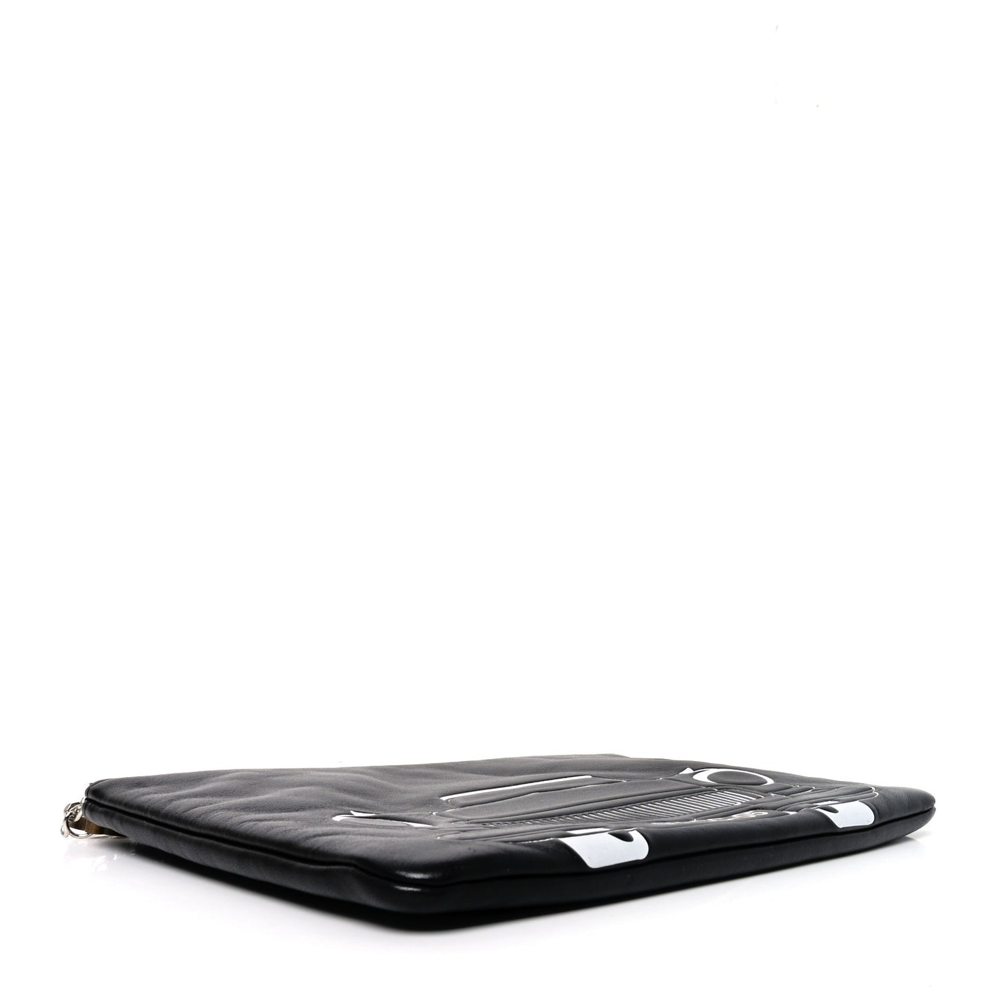 Lambskin Medium Cuba Car Cosmetic Case Black