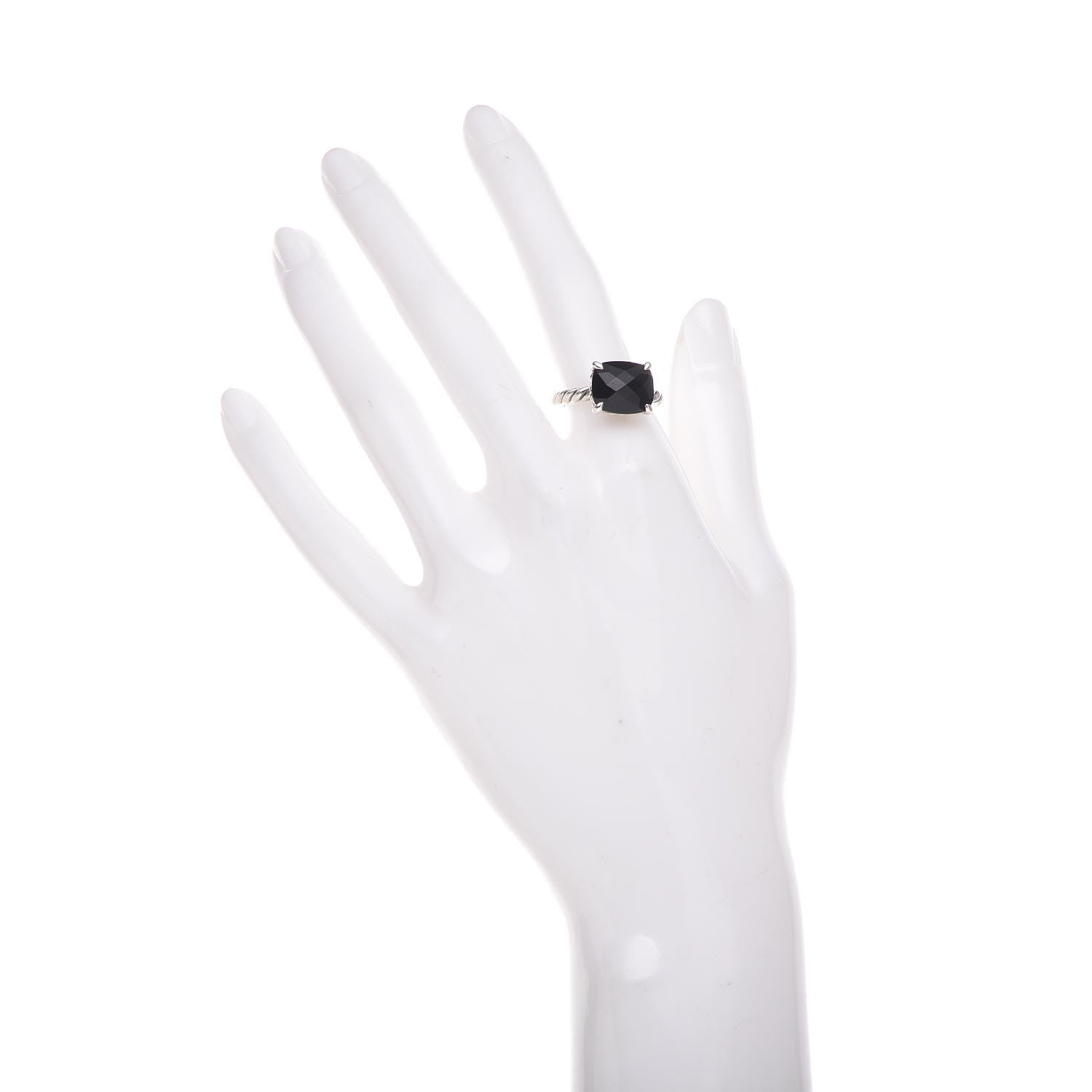 David Yurman Sterling Silver Black Onyx Color Classics Stack Ring 51 5.75 2 of 6