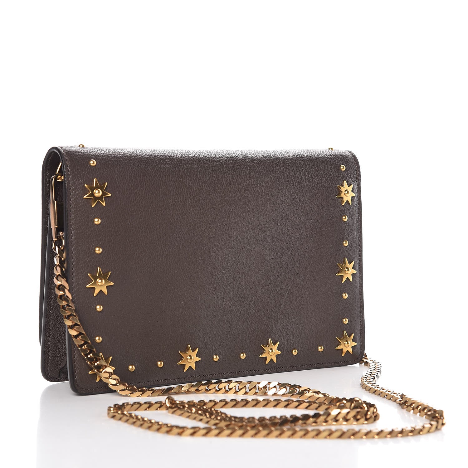 Givenchy Goatskin Embellished Pandora Chain Wallet Heather Grey 3 of 9