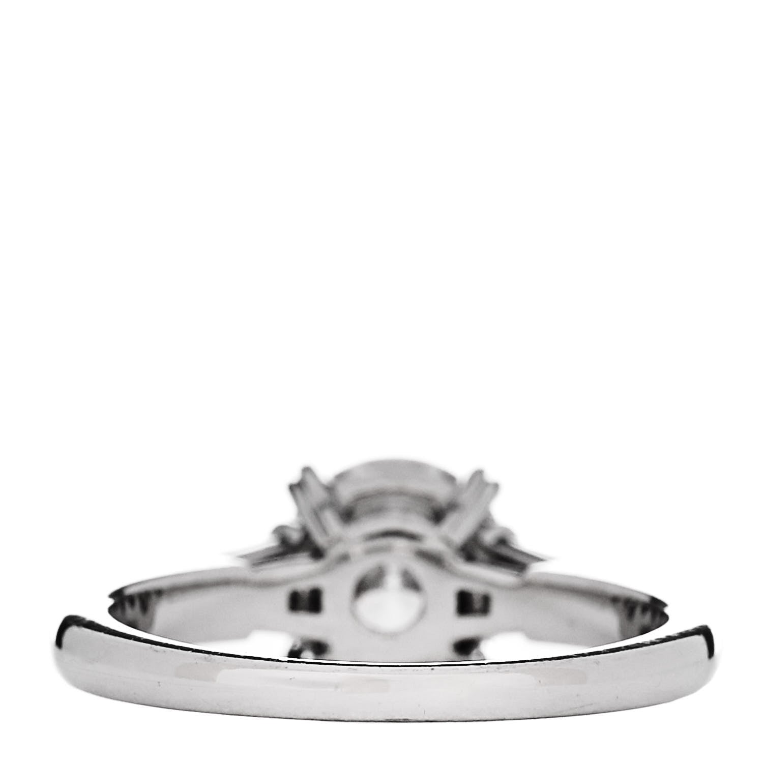 Harry Winston Platinum Diamond 1.40ct Classic Winston Round Brilliant Engagement Ring 50 5.5 4 of 7