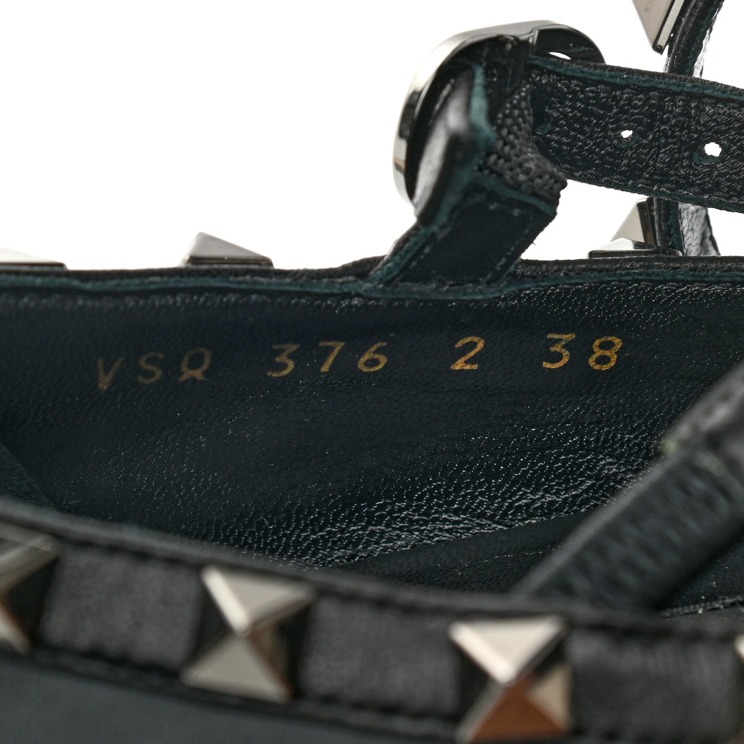 Valentino Garavani Nappa Rockstud Cage Ballerina Flats 38 Black 8 of 8