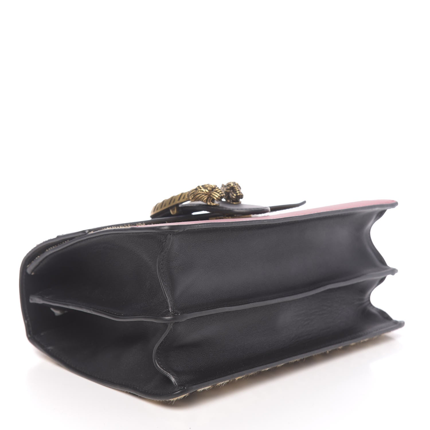 Gucci Calf Hair Calfskin Bamboo Web Leopard Print Medium Dionysus Top Handle Bag Natural Blue Agata Hibiscus Red 4 of 12