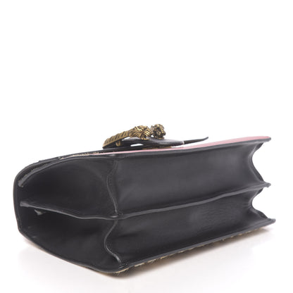 Gucci Calf Hair Calfskin Bamboo Web Leopard Print Medium Dionysus Top Handle Bag Natural Blue Agata Hibiscus Red 4 of 12