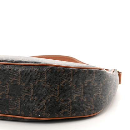 Celine Triomphe Canvas Calfskin Ava Shoulder Bag Tan 10 of 10