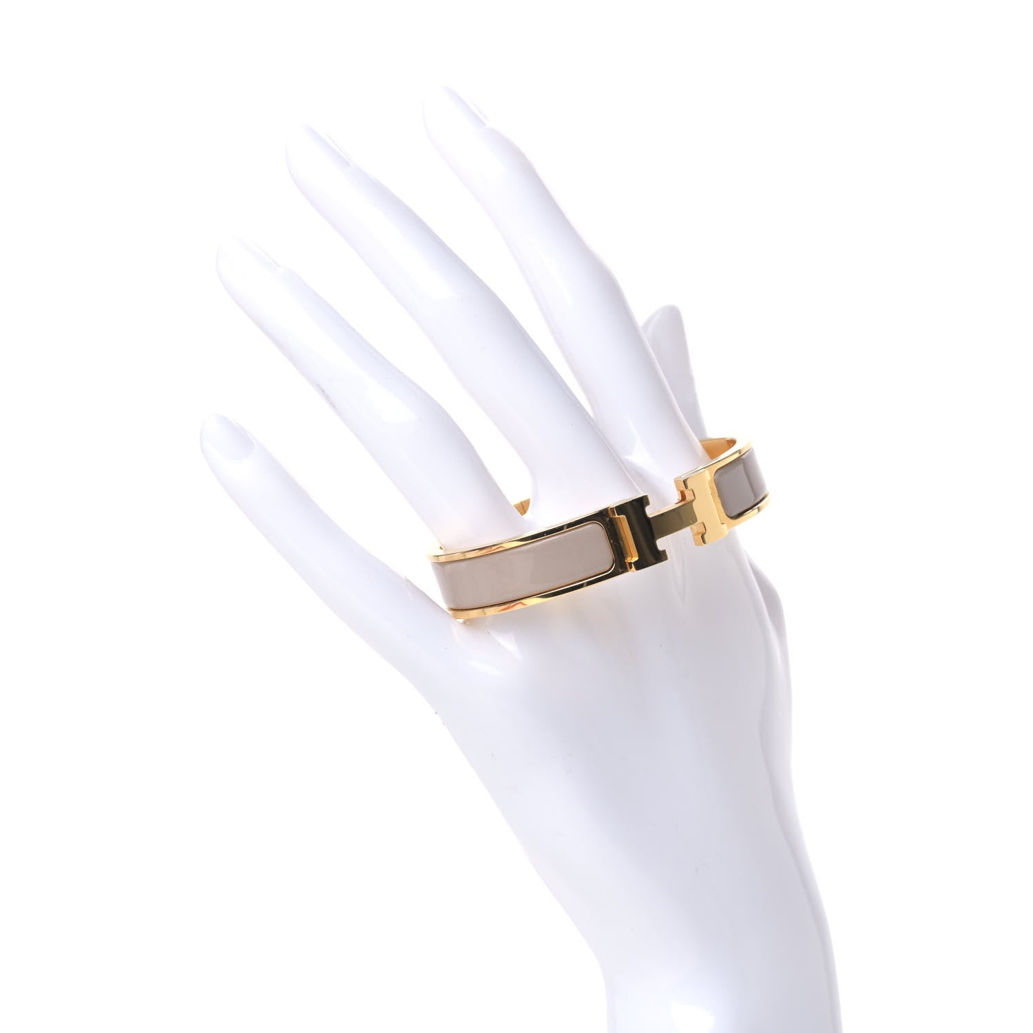 Hermes Enamel Narrow Clic Clac H Bracelet PM Marron Glace 2 of 4