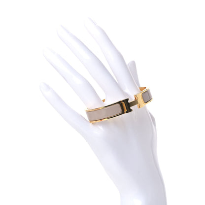 Hermes Enamel Narrow Clic Clac H Bracelet PM Marron Glace 2 of 4
