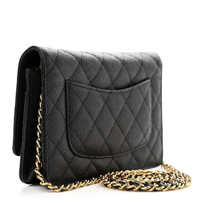 Chanel Caviar Quilted Wallet on Chain WOC Black 3 of 13
