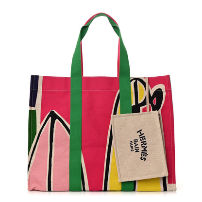Hermes Cotton Canvas 3 Surfs Beach Bag 1 of 11