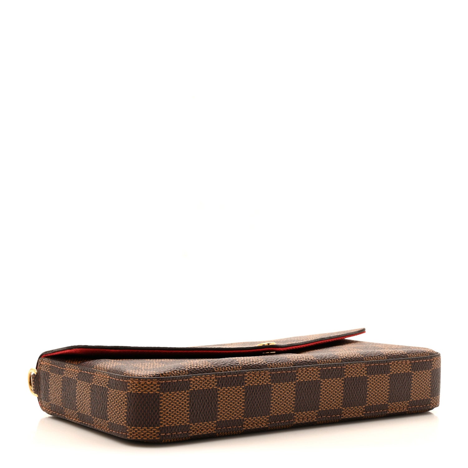 Louis Vuitton Damier Ebene Pochette Felicie Chain Wallet 5 of 14