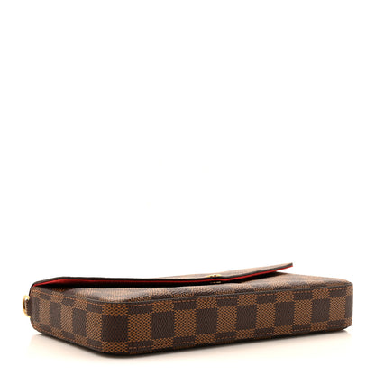 Louis Vuitton Damier Ebene Pochette Felicie Chain Wallet 5 of 14