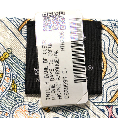 Hermes Silk Dame de Coeur Twilly Black Rouge Or 3 of 4