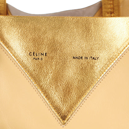 Celine Lambskin Medium Vertical Bi-Cabas Gold 6 of 9