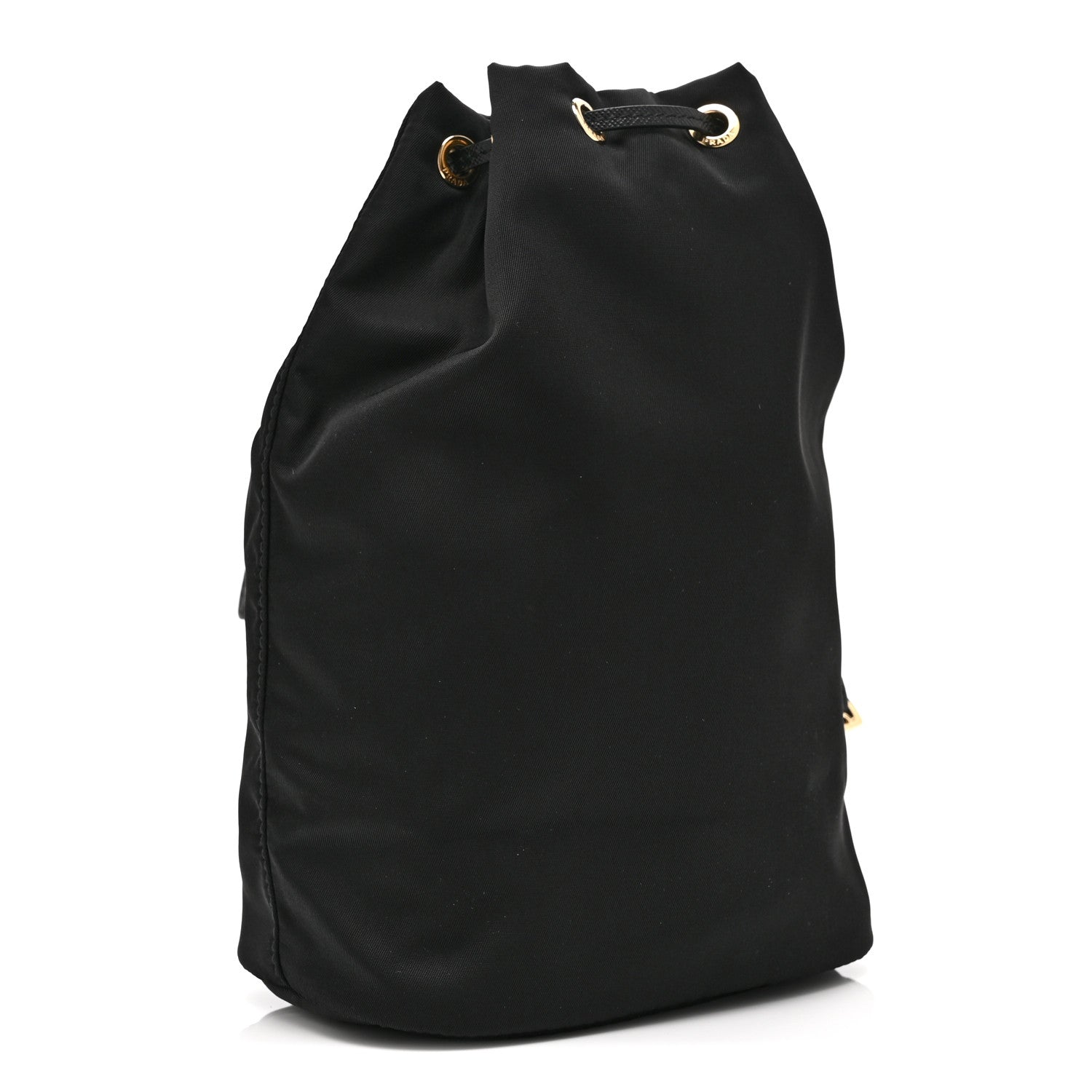 Prada Saffiano Tessuto Nylon Vela Bucket Wristlet Black 3 of 10