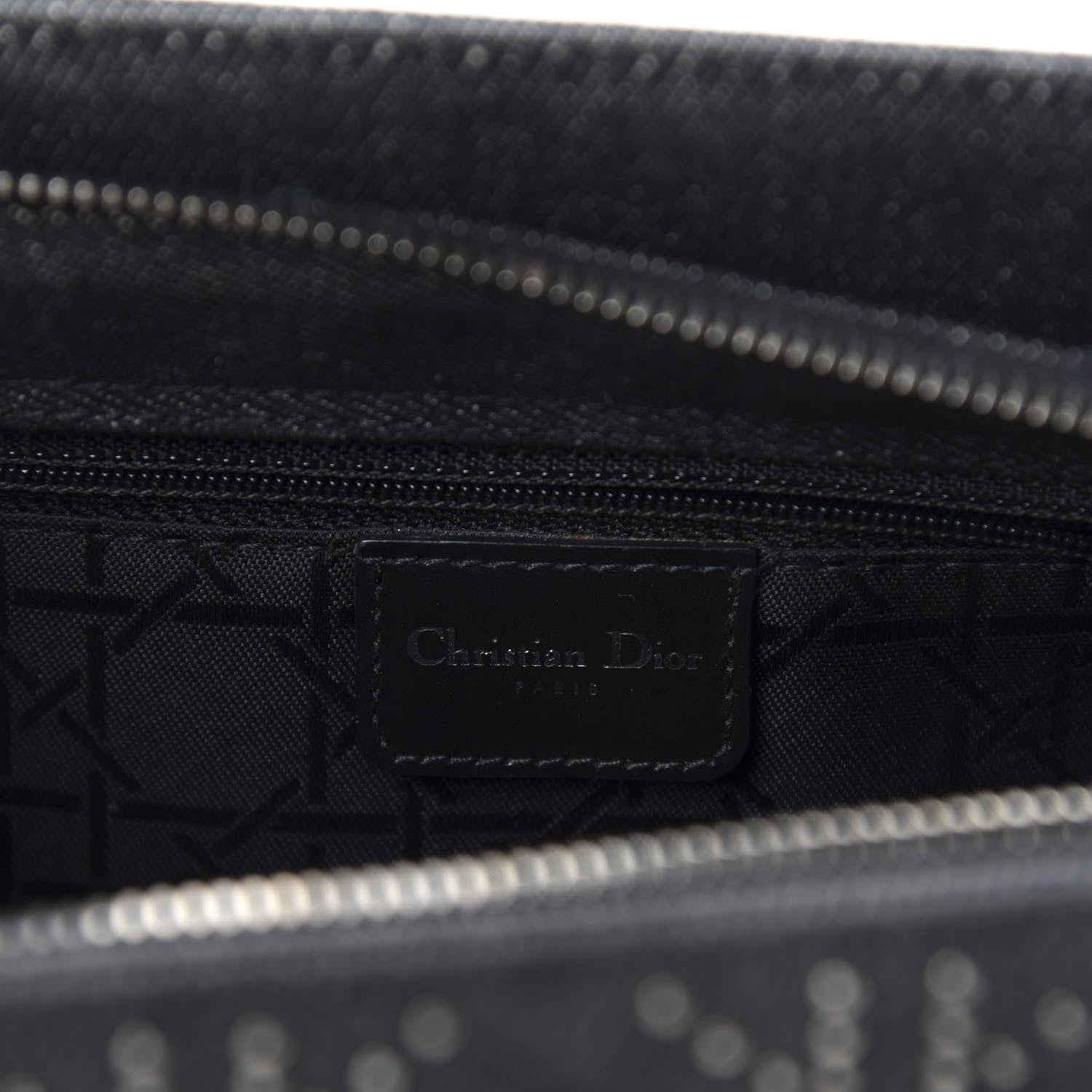 Christian Dior Denim Cannage Studded East West Lady Dior Black 8 of 10