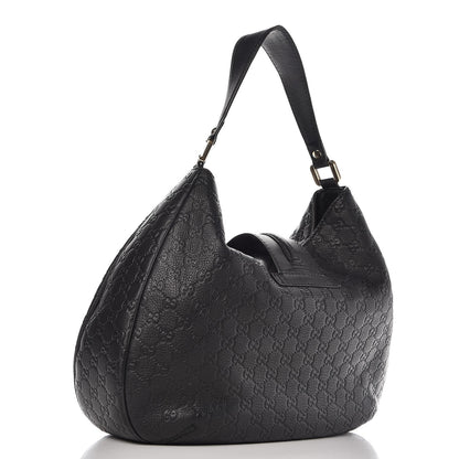 Gucci Guccissima Large New Ladies Web Hobo Black 3 of 9