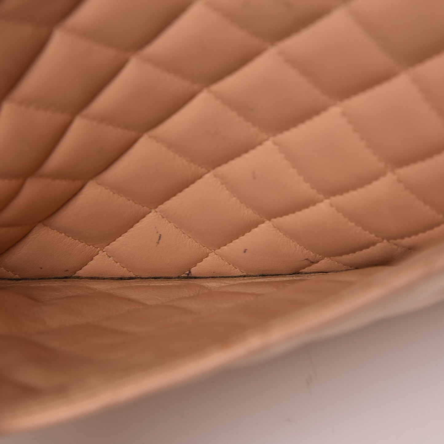Calfskin Quilted Large Cambon Tote Beige Black