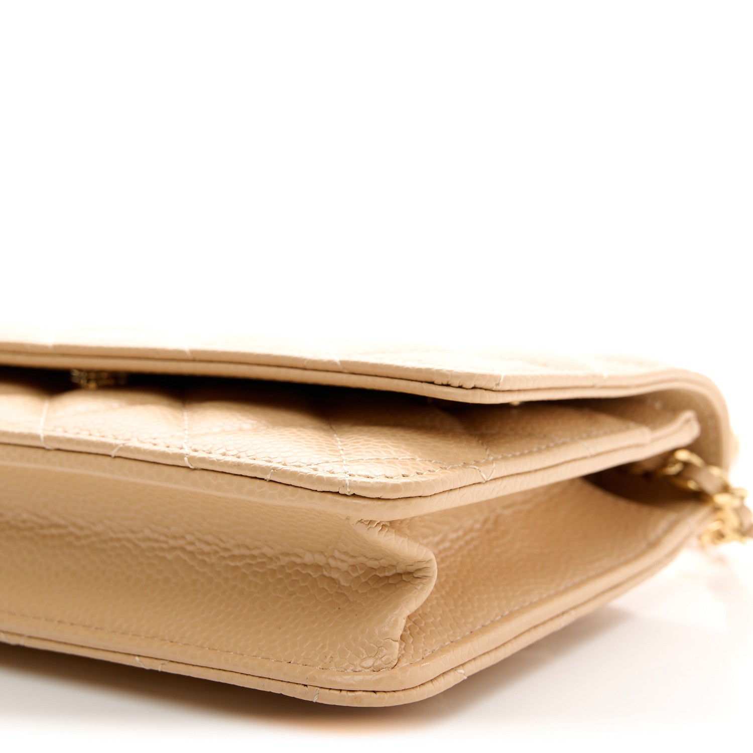 Chanel Caviar Quilted Wallet on Chain WOC Beige 10 of 11
