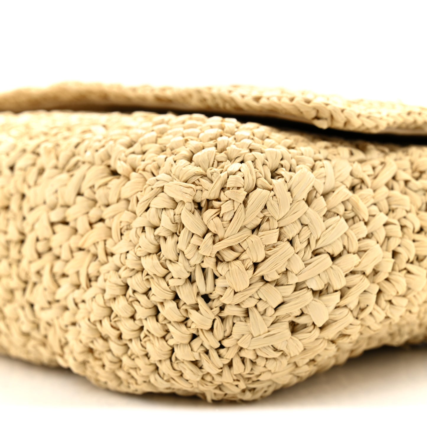 Raffia Monogram Medium Jamie Natural Avorio