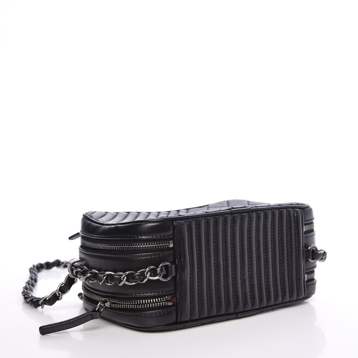 Chanel Lambskin Quilted Small Coco Boy Camera Case Black 4 of 9