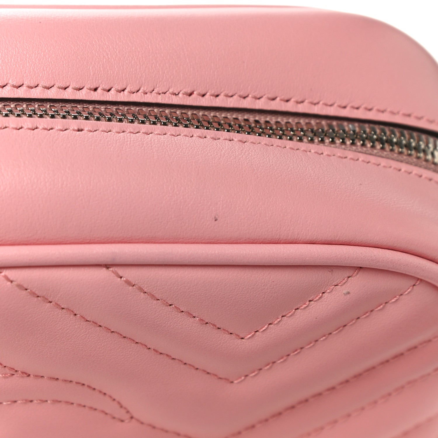 Gucci Calfskin Matelasse Small GG Marmont Chain Shoulder Bag Wild Rose 11 of 13