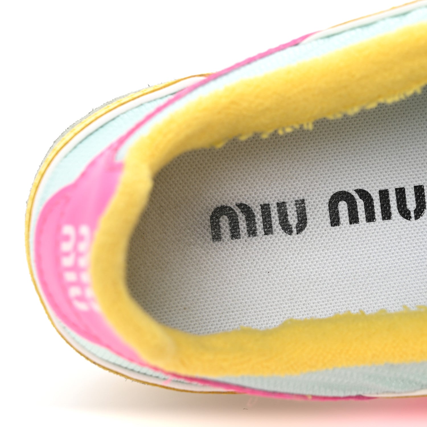 Miu Miu Technical Fabric Suede Gymnasium Sneakers 37 Anise Fuchsia 7 of 8