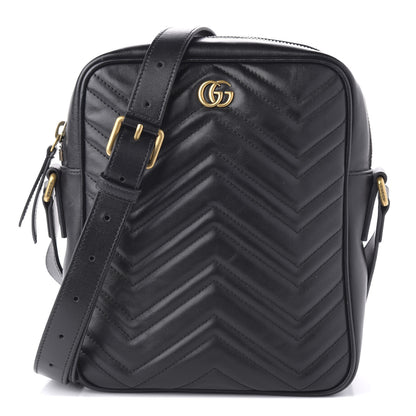 Gucci Calfskin Matelasse GG Marmont Travel Bag Black 1 of 10