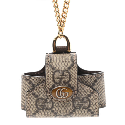 Gucci GG Supreme Monogram AirPods Case Neckalce Beige Ebony 4 of 7