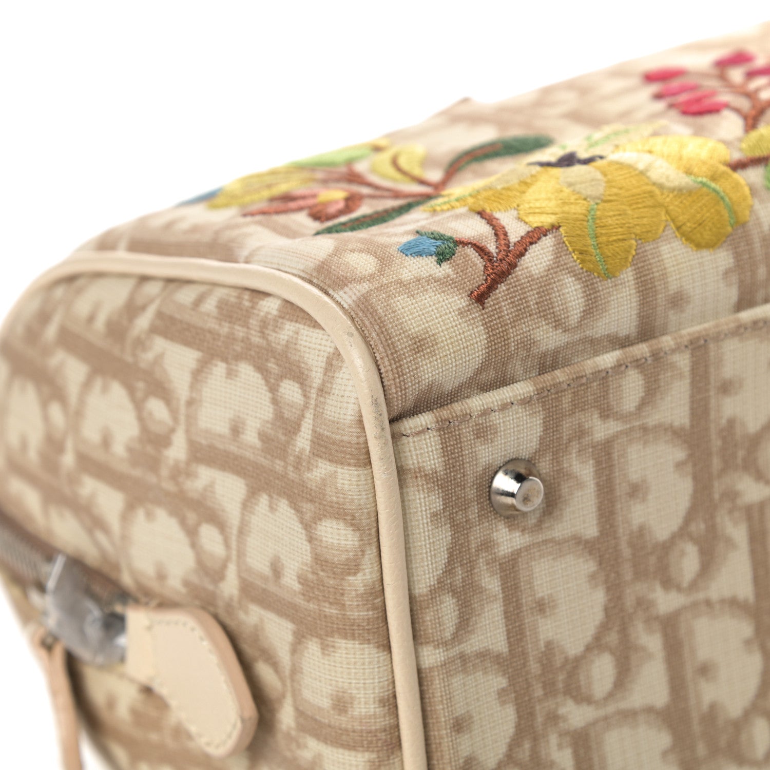 Christian Dior Monogram Vintage Flowers Boston Beige 9 of 16