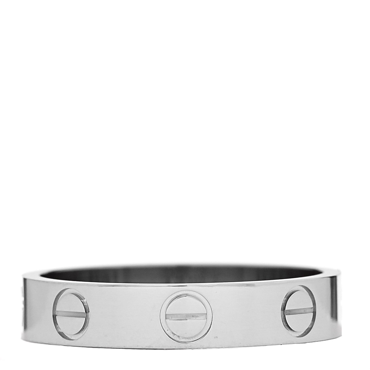 Cartier 18K White Gold 3.5mm LOVE Wedding Band Ring 50 5.25 3 of 5