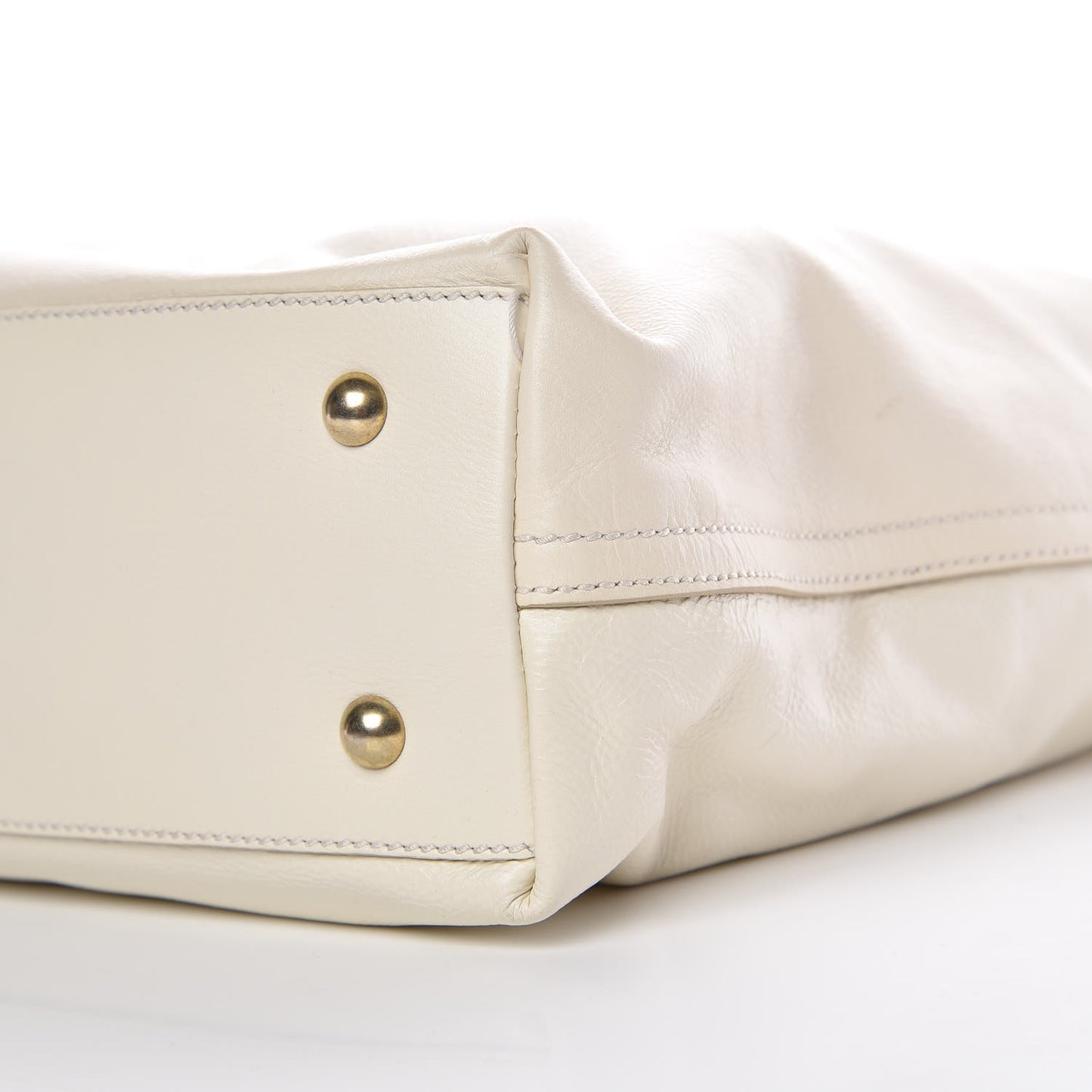 Calfskin Shopping Tote White