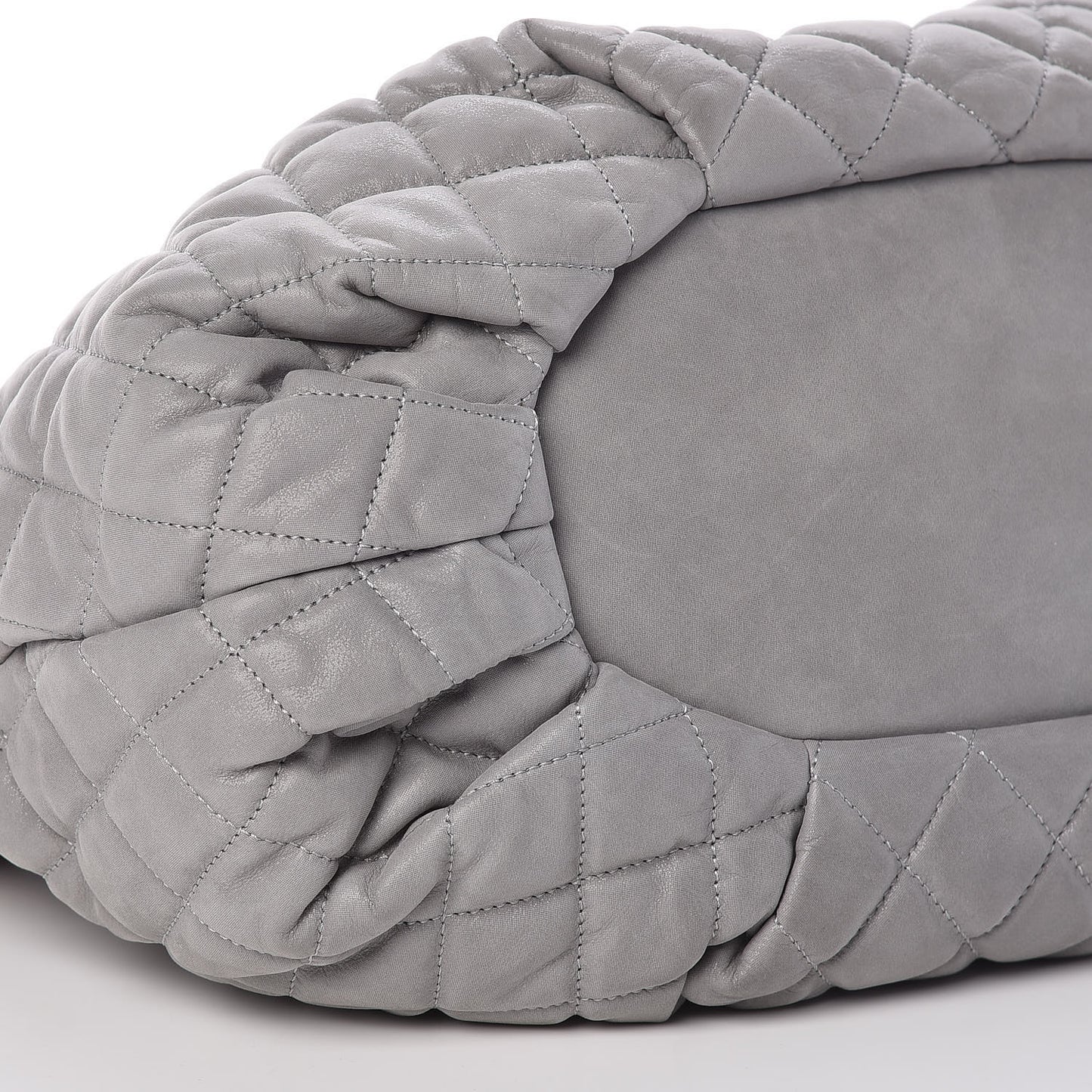 Iridescent Calfskin Quilted Small In The Mix Tote Grey