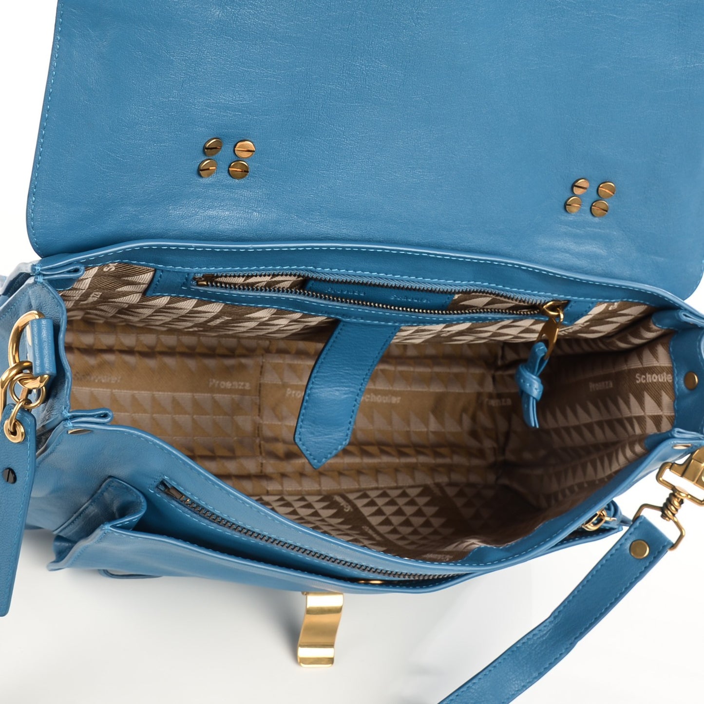 Lambskin Medium PS1 Satchel Sky Blue