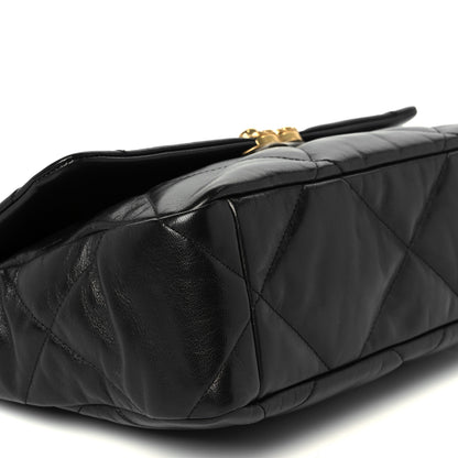 Chanel Goatskin Quilted Large Chanel 19 Flap Black 9 of 11