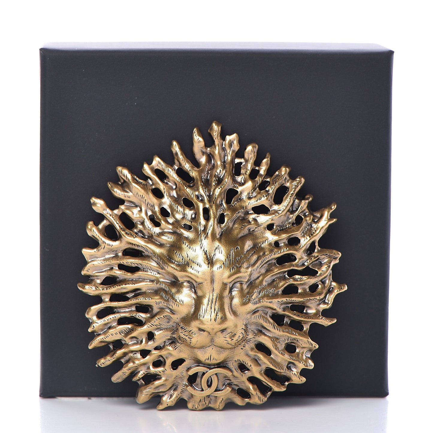 CC Lion Brooch Gold