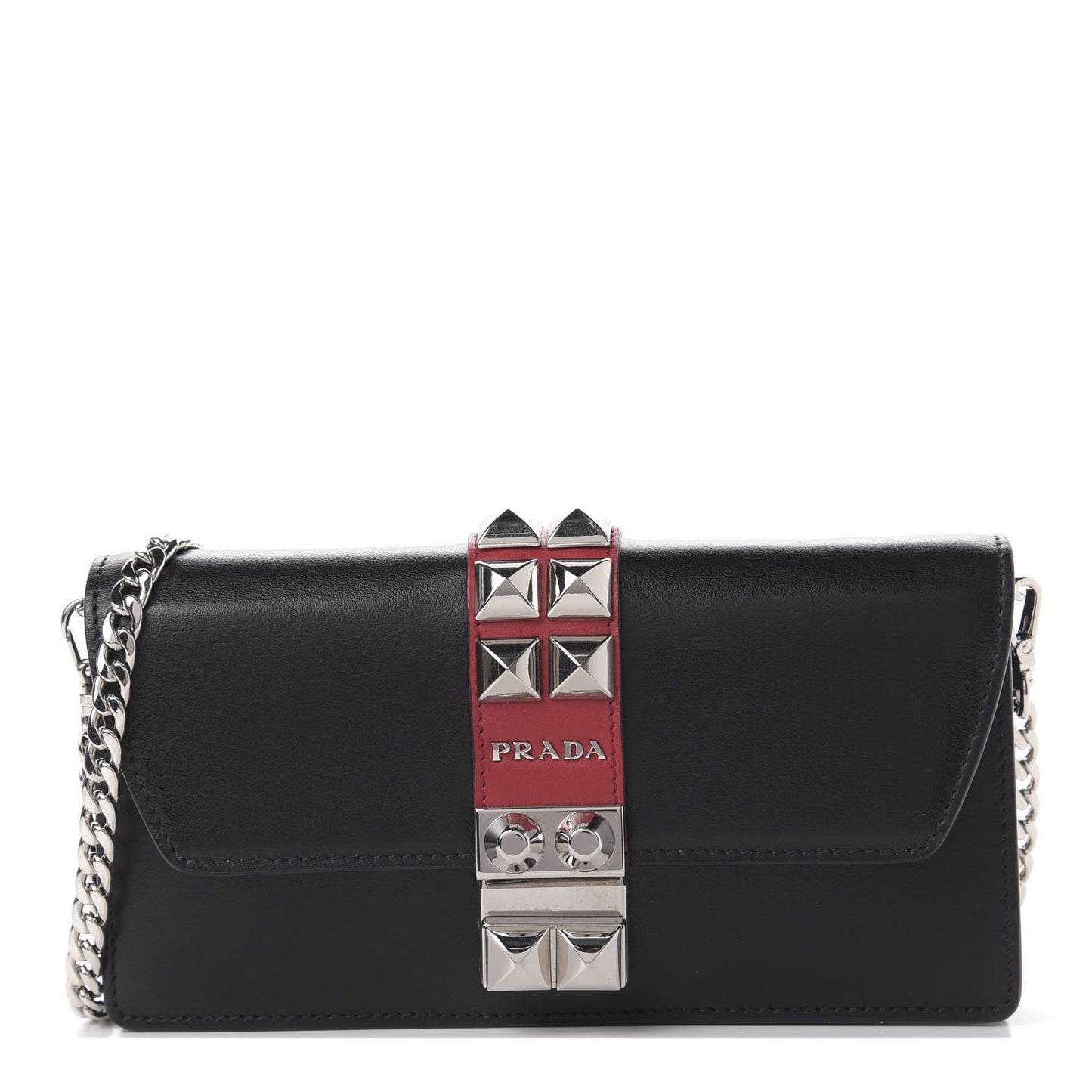City Calfskin Studded Mini Elektra Crossbody Bag Black Fuoco