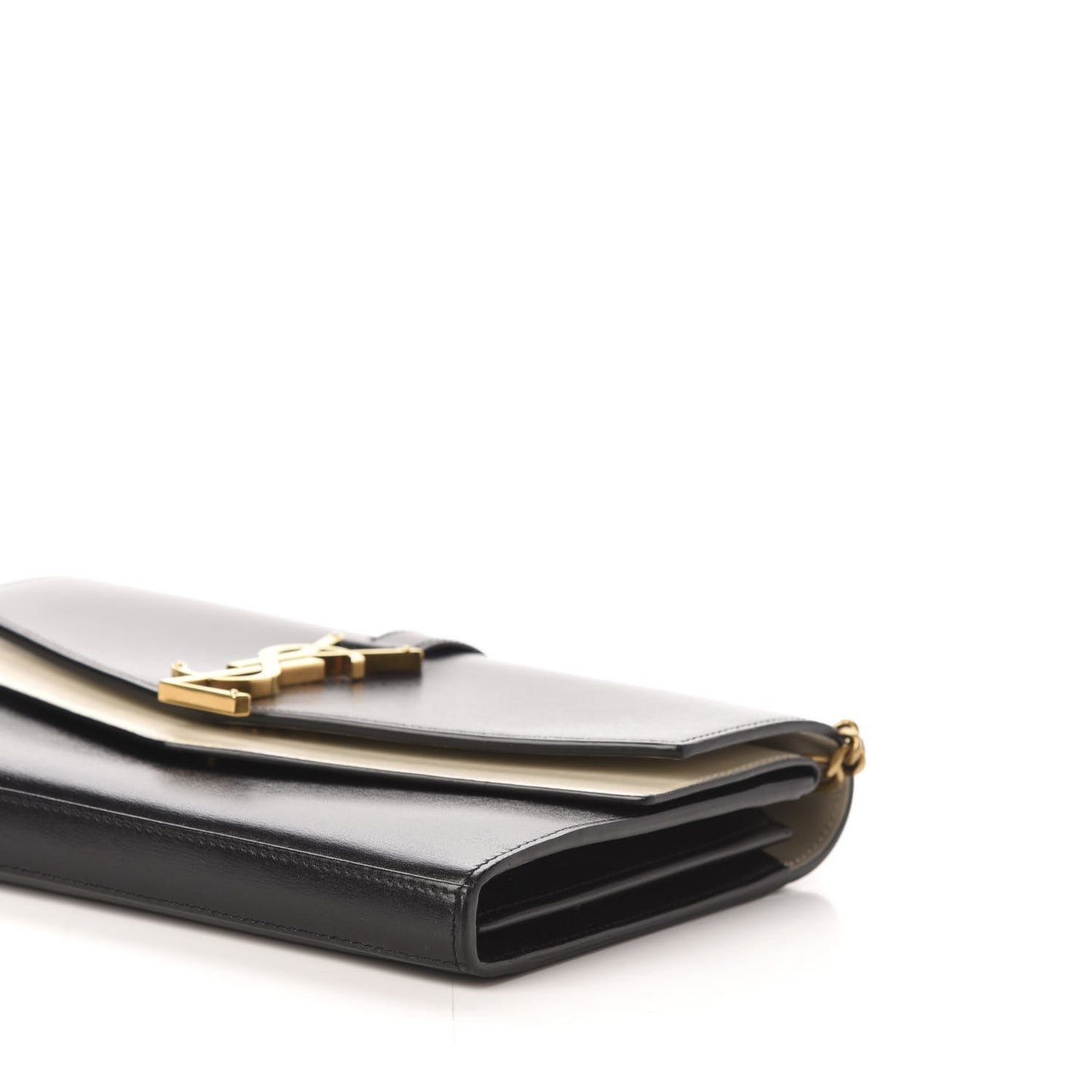 Smooth Calfskin Monogram Sulpice Chain Wallet Black White