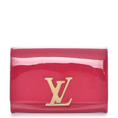 Louis Vuitton Patent Louise Clutch Rose Indien 1 of 6