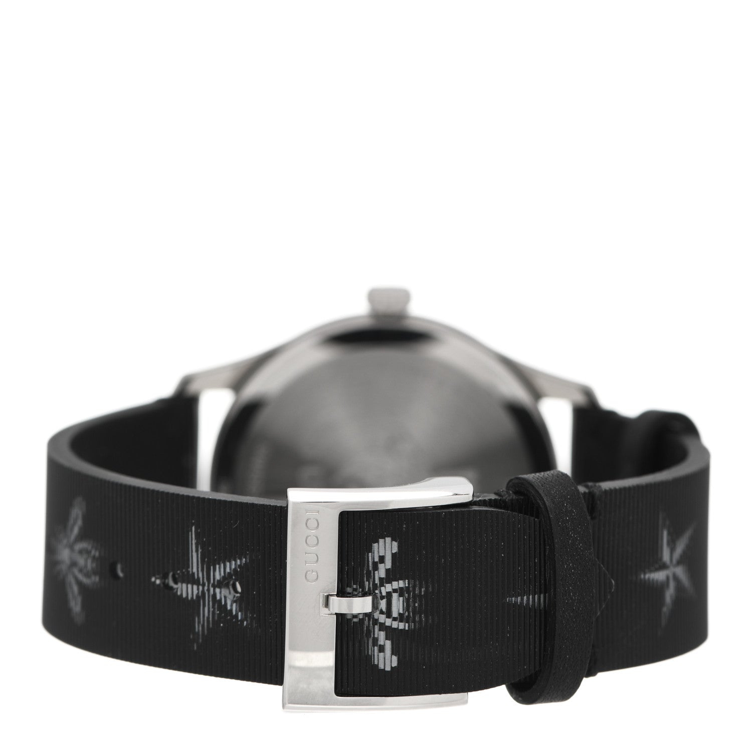 Gucci Stainless Steel Calfskin 38mm G-Timeless Bee Star Hologram Quartz Watch Black 3 of 4
