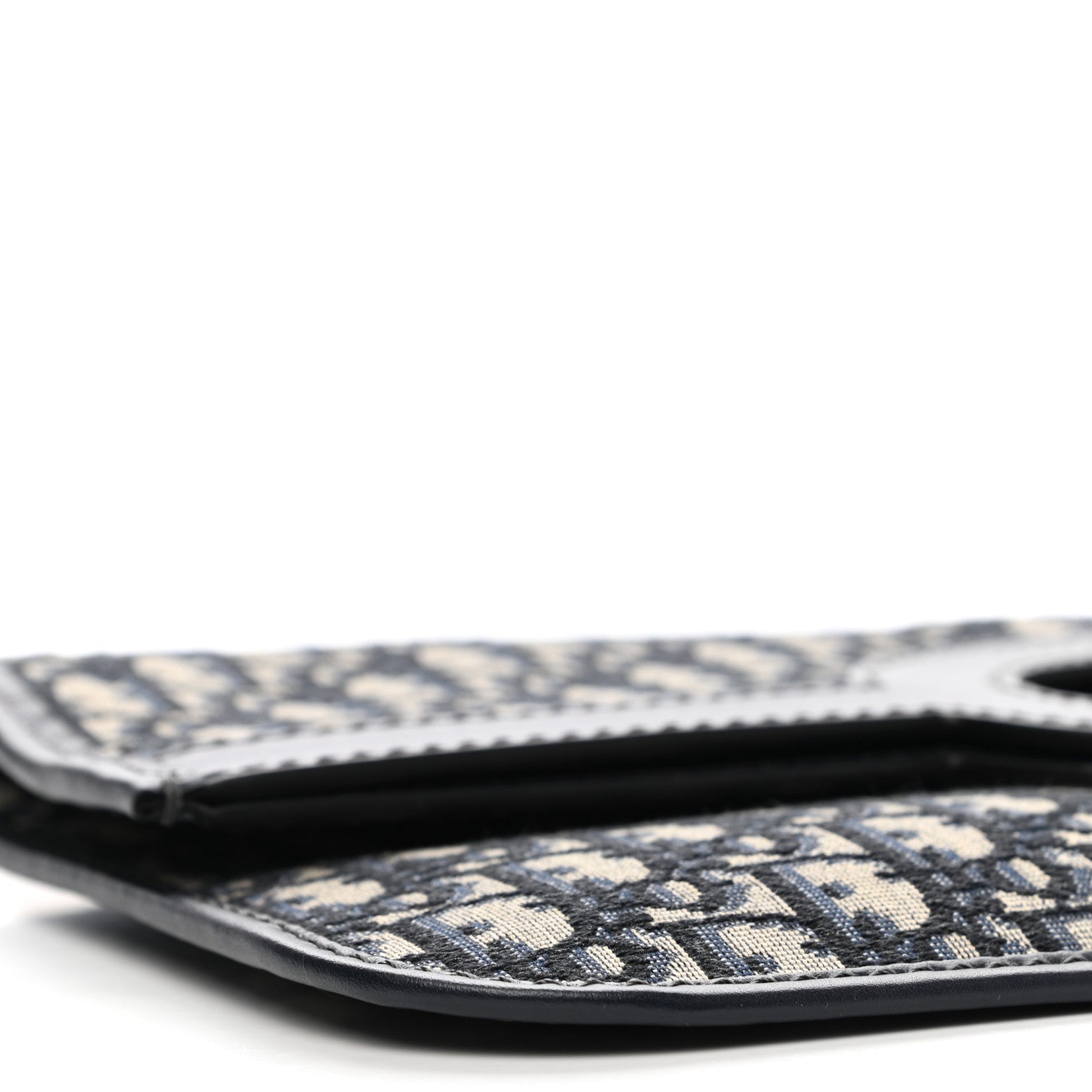 Christian Dior Oblique Fold Over Clutch Blue 7 of 9