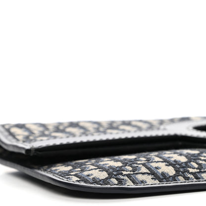Christian Dior Oblique Fold Over Clutch Blue 7 of 9