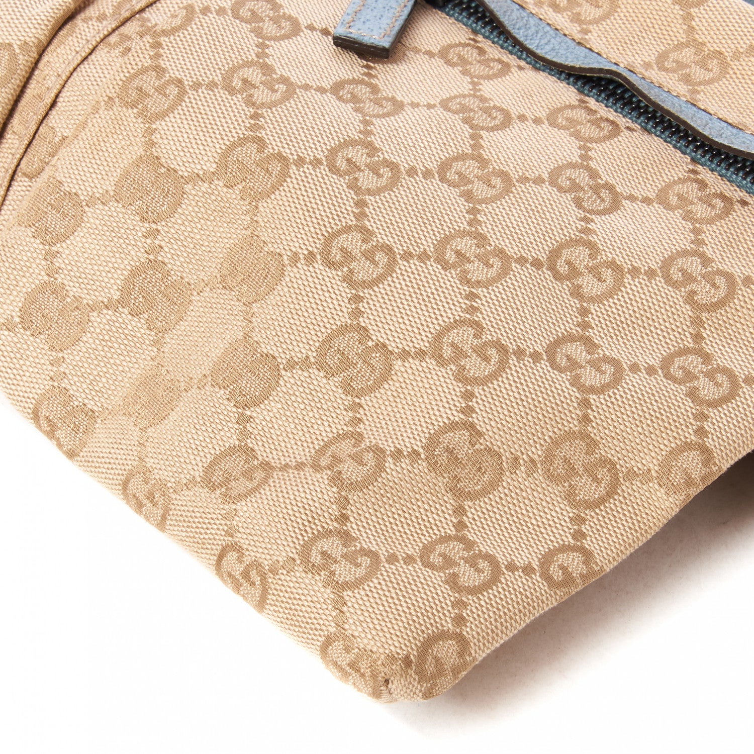 Gucci GG Monogram Web Double Pocket Belt Bag Blue 5 of 8