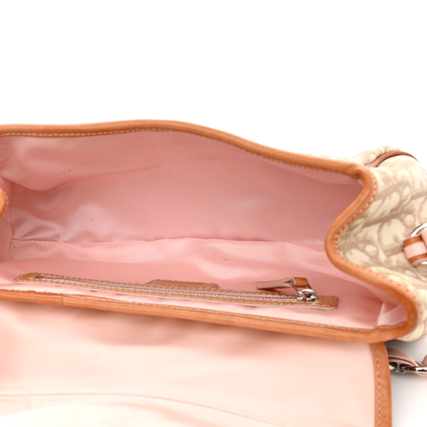 Christian Dior Monogram Romantique Trotter Flap Bag Beige Rose Clair 5 of 15