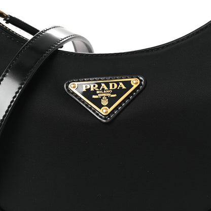 Prada Re-Nylon Spazzolato Mini Arque Shoulder Bag Black 8 of 10