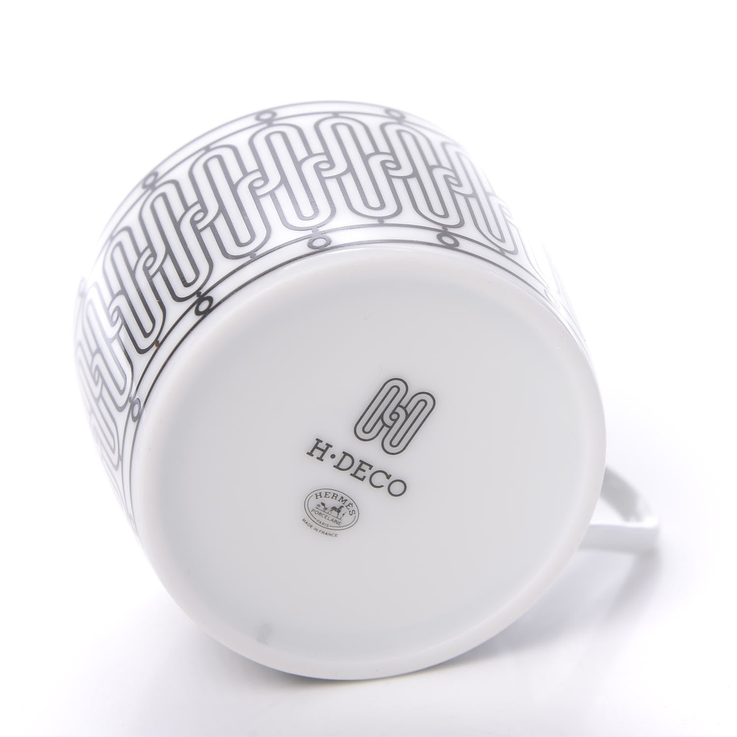 Hermes Porcelain H Deco Tea Cup And Saucer Set Of 2 8 of 10