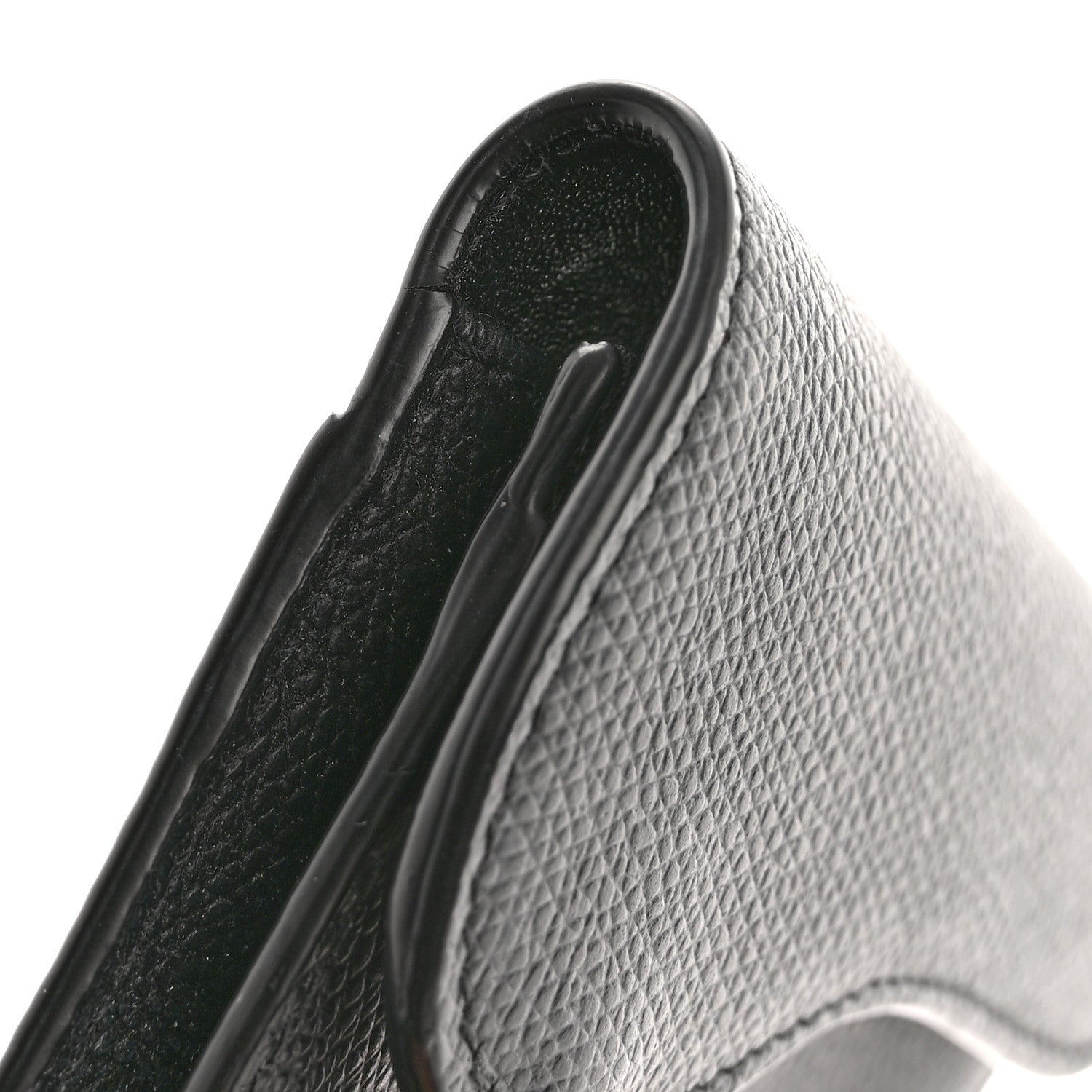 Christian Dior Grained Calfskin Saddle Card Holder Black 9 of 10