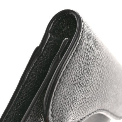 Christian Dior Grained Calfskin Saddle Card Holder Black 9 of 10