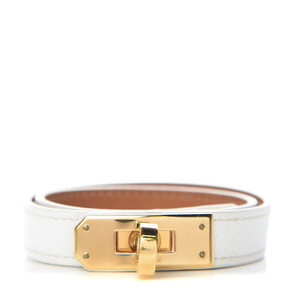 Hermes Epsom Kelly Double Tour Bracelet M White 1 of 6
