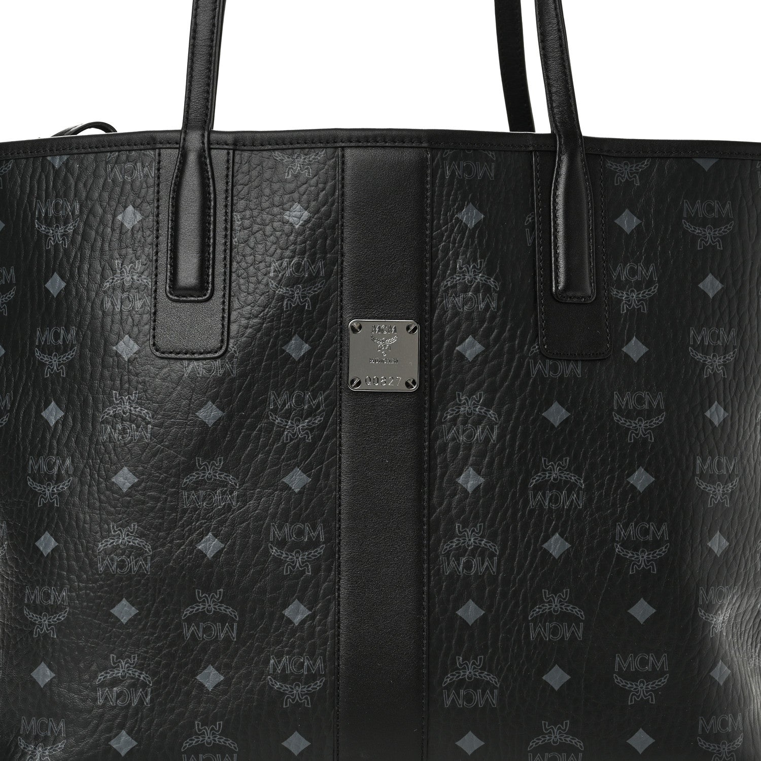 MCM Visetos Medium Liz Reversible Shopper Tote Black 11 of 16